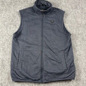 Ororo Heated‎ Vest Mens Large Gray Fleece Full Zip Battery Ready Pockets